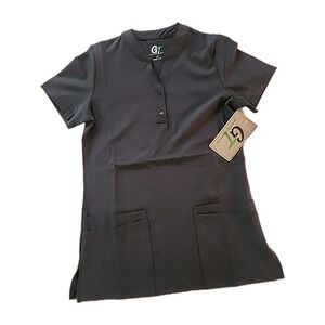 Dark Gray / Pewter/Black 4-pocket GT Performance Poly Stretch Scrub Top XS